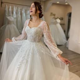 Eightree White Wedding Dresses Sweetheart Appliques Bridal Dress 2022 Puff Sleeve Tulle A-Line Princess Wedding Gowns Customized