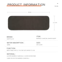 Happy Flute High Quality Baby Nappies Bamboo Charcoal Liner Nappy Diaper Insert For Baby Cloth Diaper Nappy Washable 4 Layers