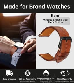 MAIKES Quick Release Watch Strap Butterfly Clasp Cow Leather Made in Tuscany Italy Accessories Bracelet Watch band