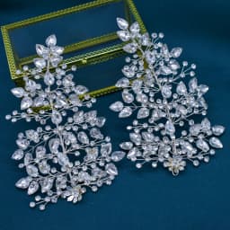 A422 Silver Bridal Hair Piece Shinny Wedding Headbands Tiaras Handmade Wedding Hair Accessories Head Jewelry Bride Headwear
