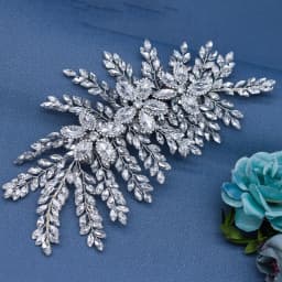 A422 Silver Bridal Hair Piece Shinny Wedding Headbands Tiaras Handmade Wedding Hair Accessories Head Jewelry Bride Headwear