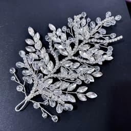 A422 Silver Bridal Hair Piece Shinny Wedding Headbands Tiaras Handmade Wedding Hair Accessories Head Jewelry Bride Headwear