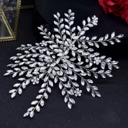 A422 Silver Bridal Hair Piece Shinny Wedding Headbands Tiaras Handmade Wedding Hair Accessories Head Jewelry Bride Headwear