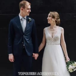 TOPQUEEN S75 Bridal Wedding Dress Belt Silver Rhinestones Crystal Elegant Luxury Handmade Beaded Bridesmaid Women Dresses Belt