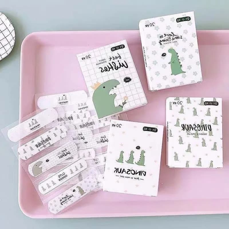 20pcs/box Cartoon Band Aid Animal Dinosaur Pig Bear Plaster Wound Patch Adhesive Bandages for Children First Aid Woundplast