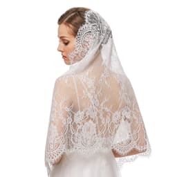Lace Mantilla Veil Soft & Comfortable Exquisite Floral Design Head Covering for Women Girls Church Veils for Chapels Dropship