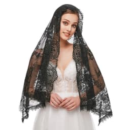 Lace Mantilla Veil Soft & Comfortable Exquisite Floral Design Head Covering for Women Girls Church Veils for Chapels Dropship