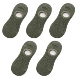 Qisin 5Pairs Women Silicone non-slip invisible Socks Summer Solid Color Mesh Ankle Boat Cotton Slipper No show Female Socks