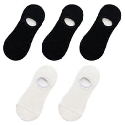 Qisin 5Pairs Women Silicone non-slip invisible Socks Summer Solid Color Mesh Ankle Boat Cotton Slipper No show Female Socks