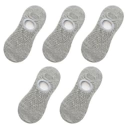 Qisin 5Pairs Women Silicone non-slip invisible Socks Summer Solid Color Mesh Ankle Boat Cotton Slipper No show Female Socks