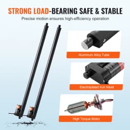 SucceBuy 2PCS 12V Linear Actuator 1000N 30inch Electric Linear Motor Controller IP54 Protection for Home TV Table Sofa Lifting