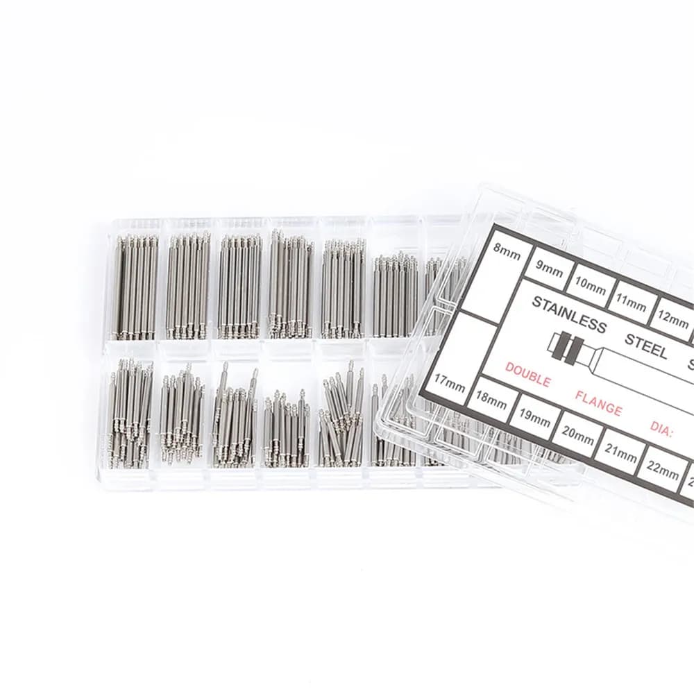 360pcs/set Strainless Steel Spring Bars Dia 1.5mm/1.8mm Length8mm - 25mm/6mm - 23mm Watchband Strap Belt Watch Repair Tools Pin