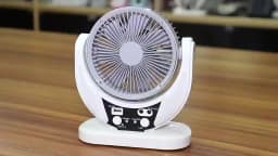 2pcs solar-powered multifunctional fan, LED emergency light bulb, USB charging, night light feature, can charge mobile phones