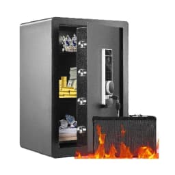 SucceBuy Electric Safe 2.2/1.8 Cubic Feet Fingerprint&Digital Security Cabinet Safe W/ Fire-proof Bag for Cash Jewelry Documents