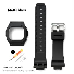 Case + Strap for Casio G-SHOCK DW-5600 GW-M5610 G-5000 GWB-5600 Replace Matte Resin Rubber Band Bracelet Bezel Watch Accessories