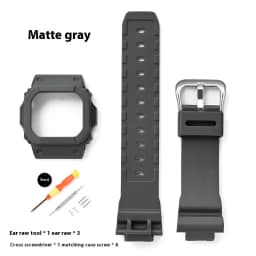 Case + Strap for Casio G-SHOCK DW-5600 GW-M5610 G-5000 GWB-5600 Replace Matte Resin Rubber Band Bracelet Bezel Watch Accessories