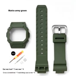Case + Strap for Casio G-SHOCK DW-5600 GW-M5610 G-5000 GWB-5600 Replace Matte Resin Rubber Band Bracelet Bezel Watch Accessories