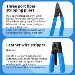 Fiber Optic Tool Kit With S-6C Fiber Cleaver Optical Power Meter(OPM) 15mw Visual Fault Locator(VFL) Fiber Stripper FTTH Tools