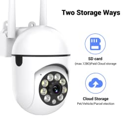 Ease Life APP Wireless 1080P HD Indoor/Outdoor WiFi Security Camera, Color Night Vision, 2-Way Audio, 360° Black Y108