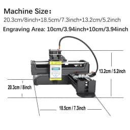 Portable Laser Engraving Machine for Wood Acrylic Leather Bluetooth USB APP Control 2W CNC US EU Local Shipping Poland Warehouse