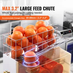 SucceBuy Commercial Orange Juicer Machine Automatic Juice Extractor Stainless Steel Orange Squeezer with Pull-Out Filter Box