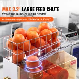 SucceBuy Commercial Orange Juicer Machine Automatic Juice Extractor Stainless Steel Orange Squeezer with Pull-Out Filter Box