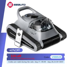 (2025 New) Seauto Crab Pro Cordless Robotic Cleaner, for Inground Pools up to 2000 Sq.ft, All and Waterline Cleaning Vacuum