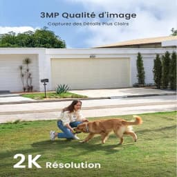 ieGeek 2 PCS 2K Wireless WiFi Surveillance Camera with Battery, Night Vision,Colour and AI & PIR Motion Detection,Outdoor/Indoor
