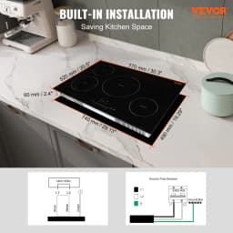 SucceBuy 4 Burners 30'' Electric Cooktop Induction Stove Top Built-in Magnetic Cooktop with 9 Heating Level Touch Screen Burner