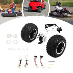 24V/250W 36V/350W Electric Scooter Conversion Kit 10" Dual Wheels Brush Gear Motor Drive Air Wheel w/Reverse Gear+Thumb Throttle
