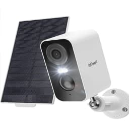 ieGeek 2K Telecamera di sicurezza solare senza fili all'aperto con visione notturna a colori, sistemi di telecamere CCTV a batte