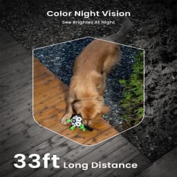 ieGeek 2K Telecamera di sicurezza solare senza fili all'aperto con visione notturna a colori, sistemi di telecamere CCTV a batte