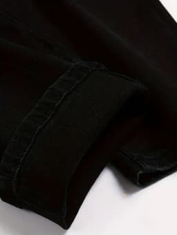 Slim-fit Men's Washed Jeans Casual Straight Leg Trousers for Men Dark Blue Jeans