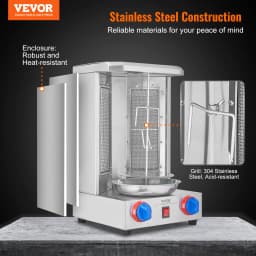 SucceBuy Shawarma Grill Machine13 lbs Chicken Shawarma Cooker Gas Vertical Broiler Gyro Rotisserie Oven Doner Kebab for Home