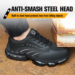 Breathable, lightweight and comfortable anti-smash and anti-puncture safety shoes