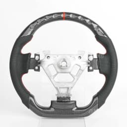 Carbon Fiber Steering Wheel Perforated Leather Fit For Nissan 350z 2003-2008 Flat Bottom Racing Wheel