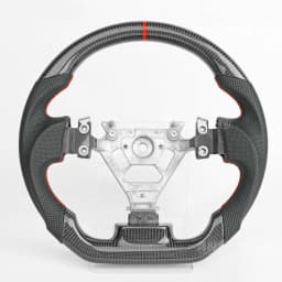 Carbon Fiber Steering Wheel Perforated Leather Fit For Nissan 350z 2003-2008 Flat Bottom Racing Wheel