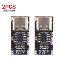 1-6PCS PD/QC/AFC Type-C Decoy Board USB Boost Module 9V 12V 15V 20V Charging Voltage Protocol Trigger Board PPS/QC4+ QC3.0/2.0