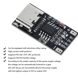 1-6PCS PD/QC/AFC Type-C Decoy Board USB Boost Module 9V 12V 15V 20V Charging Voltage Protocol Trigger Board PPS/QC4+ QC3.0/2.0