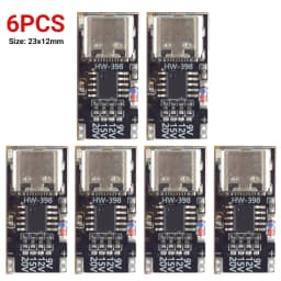 1-6PCS PD/QC/AFC Type-C Decoy Board USB Boost Module 9V 12V 15V 20V Charging Voltage Protocol Trigger Board PPS/QC4+ QC3.0/2.0