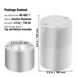 SucceBuy 60mm Ice Ball Press Maker Spherical Whiskey Tray Mould Bubble-Free Making Mold Crystal Ice Ball Box for Bar Cocktail