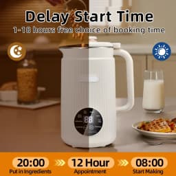 8-in-1 Multifunctional Automatic Nut Milk Machine&Coffee Maker, 40oz Auto Self-Cleaning Delay Start, Keep Warm Boil
