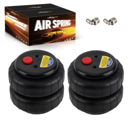 Pair Heavy Duty Truck Air Spring Bag Standard 2500 lb 1/2"npt Single Port