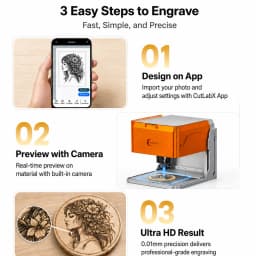 Carverall A1 Pro Laser Engraver Cutter with HD Camera, 7W/12W Diode Laser Machine, Class 1 Enclosed, 15000mm/min High Speed, 3-Level Height, WiFi App Control, for Wood Leather Metal Acrylic, Home DIY Small Business