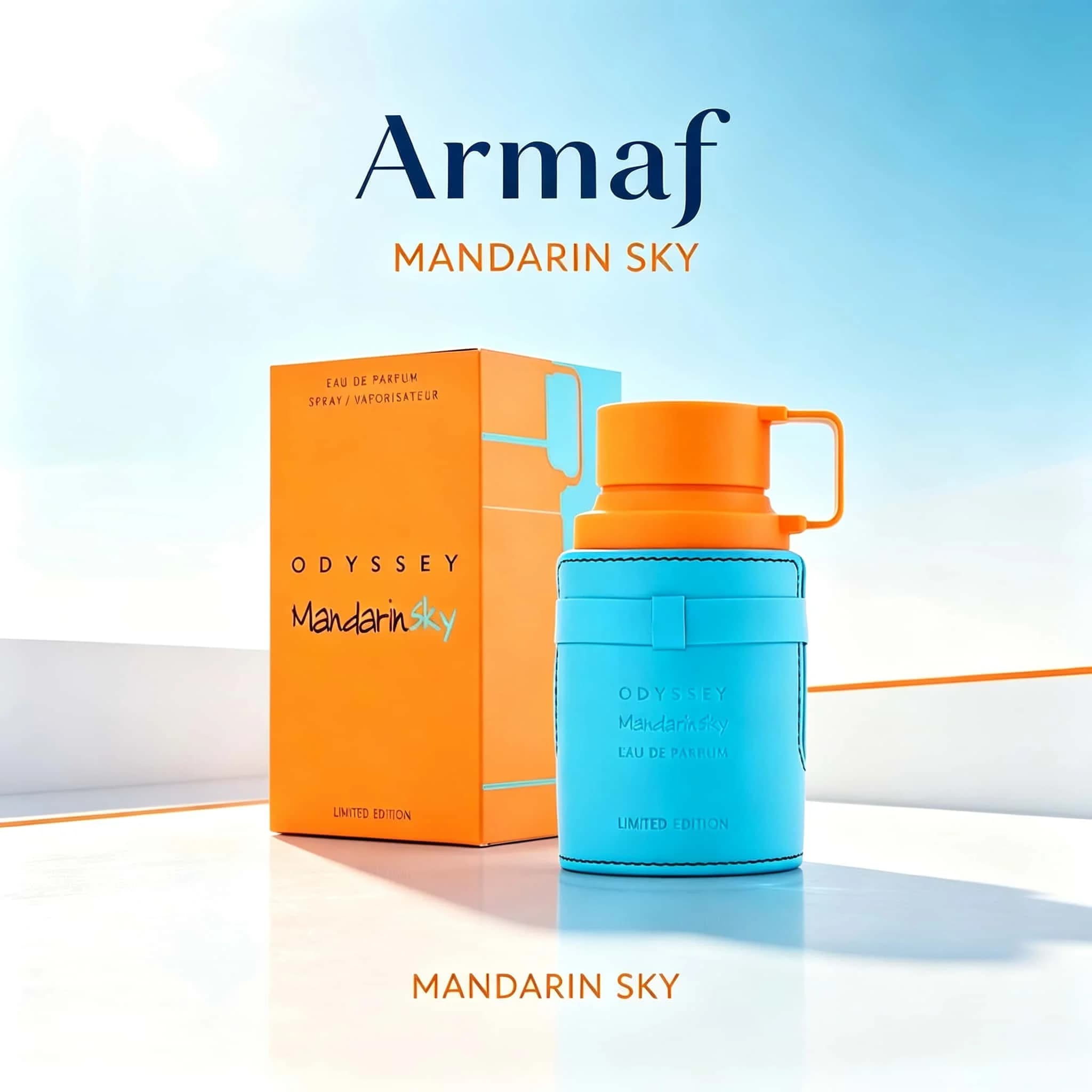 Armaf Odyssey Mandarin Sky EDP 100ml Unisex Fragrance Limited Edition Fresh Mandarin Citrus Woody Scent Long Lasting Eau De Parfum Perfume Spray