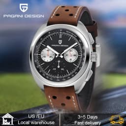 PAGANI DESIGN Men's Watches Retro Panda Dial Quartz Watch Men Japan VK63 Chronograph Sapphire glass Wrist Watch Men 2024 New