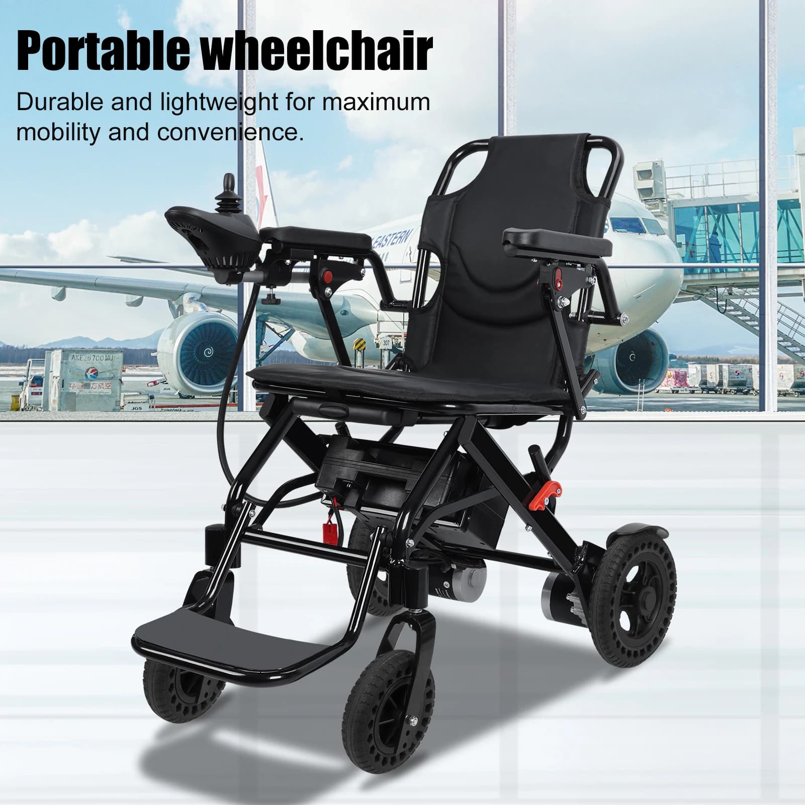 Walker Walking Aid, Electric Wheelchair,Lightweight Electric Wheelchair for Adults, Portable Wheelchair with 500W Motors,12 Mi