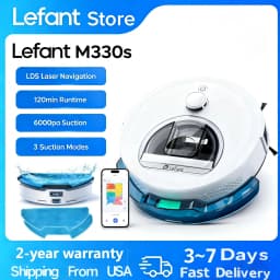 Lefant M330S Robot Vacuum and Mop, Upgraded LiDAR Navigation, 6000Pa Strong Suction , Self-Charge, WiFi/Alexa/APP, Multi-Surface