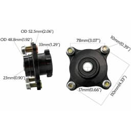 125-250cc ATV Front Steering Knuckle Kit-High-Strength Steel,2 Spindles+2 Disc Rotors+1 Caliper,Durable for Off-Road&Direct Fit