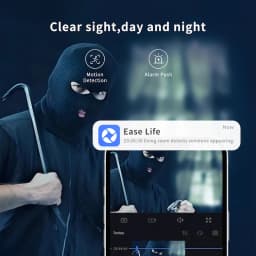 2PCS Ease Life APP, Security Camera Indoor, 1080P Pet Camera, Pet Camera with Phone App, Foldable Baby Camera for Home Security,